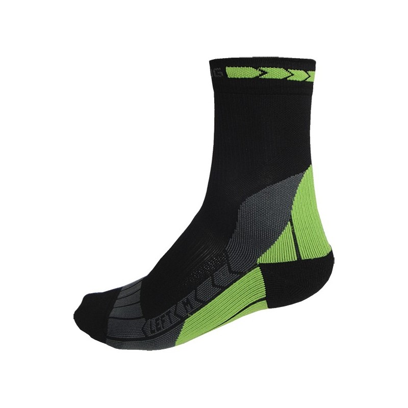 Spring 901 Progressive Compression kort sokk svart-grøn Spring 901 Progressive Compression kort sokk svart-grøn